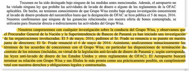 Tocumen, S.A. acabaría su relación con Wisa