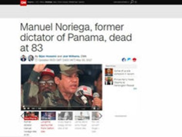 El deceso de Noriega en los medios digitales