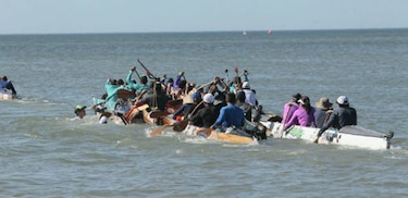 Remando en las aguas de Veracruz
