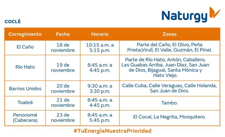 Trabajos de mantenimiento en la red eléctrica del 18 al 24 de noviembre de 2024