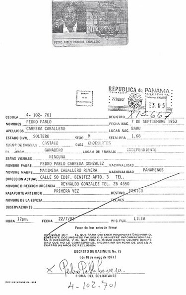 ‘Narcocédulas’ panameñas