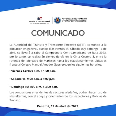 Anuncian cierre del tramo marino de la cinta costera a partir de este viernes; estos son los horarios