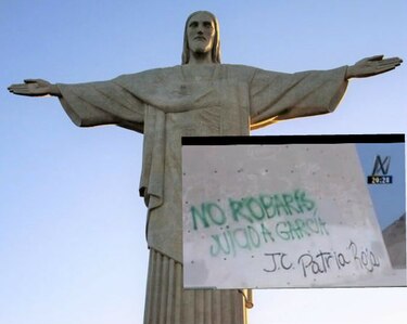 Vandalizan estatua de Cristo regalada por Odebrecht: Perú