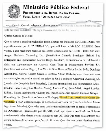 Carlos Ho, señalado en Brasil