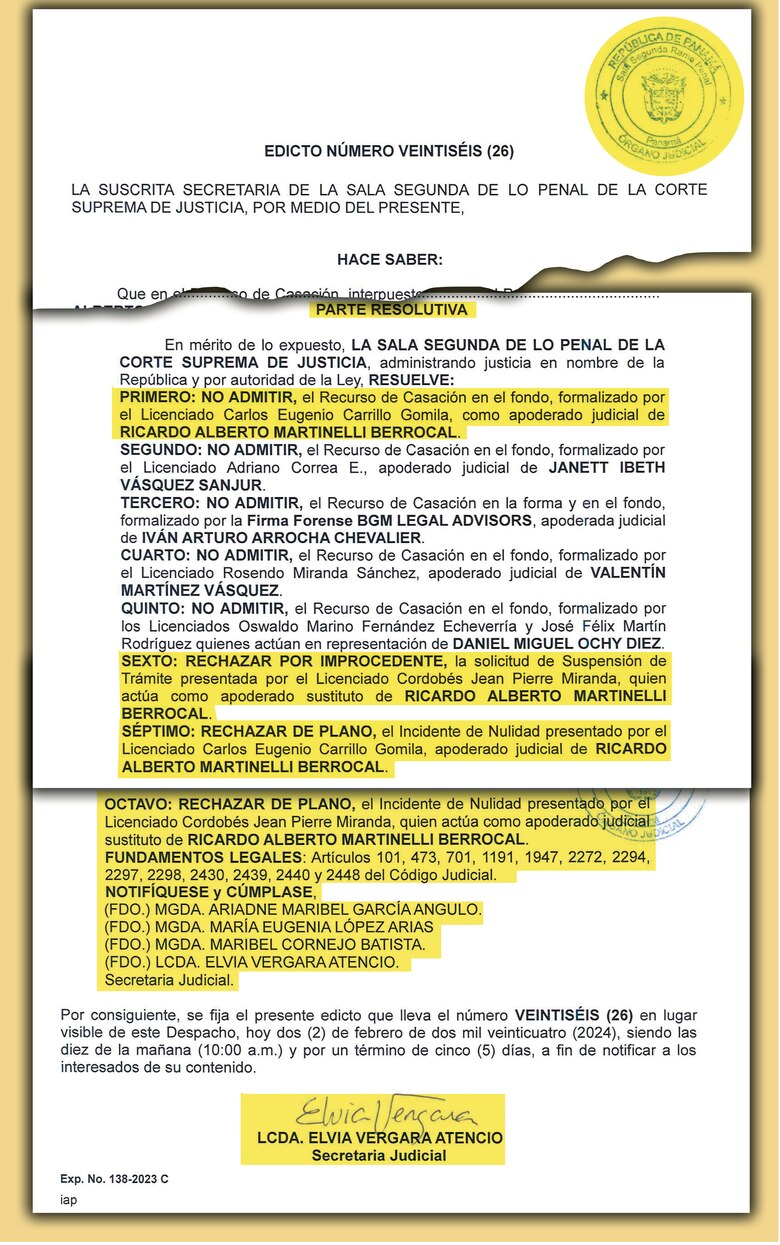 Sentencia contra Ricardo Martinelli queda en firme, pero sin orden de captura