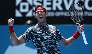 Del Potro gana en su regreso y Muguruza derrota a Radwanska