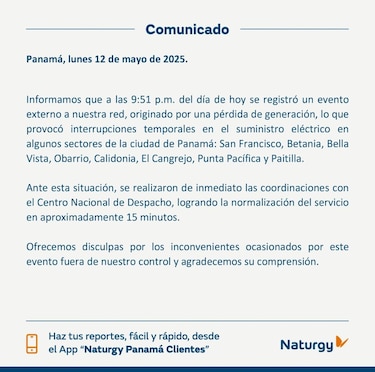 ¿Qué causó la interrupción eléctrica en varios sectores de la capital?