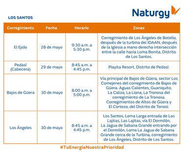 Trabajos de mantenimiento en la red eléctrica del 26 de mayo al 1 de junio 2025