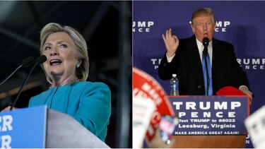 Clinton y Trump, notas discordantes hasta final de campaña