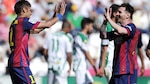 Luis Suárez, con tres, y Messi, con dos, lideran goleada del Barsa