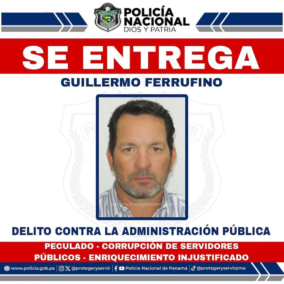Guillermo Ferrufino se entrega ante la DIJ