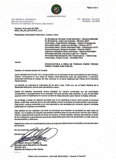 Controversia por el tercer carril en Chame y San Carlos: comunidades exigen solución definitiva