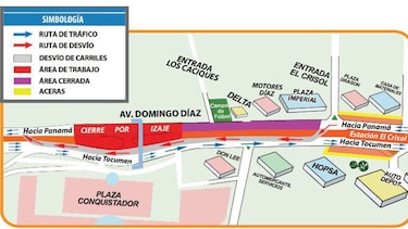Inhabilitan acceso a barriada Los Caciques  por obras de la línea 2 del Metro