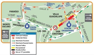 Metro de Panamá anuncia cierre en la vía Domingo Díaz por al menos 24 horas