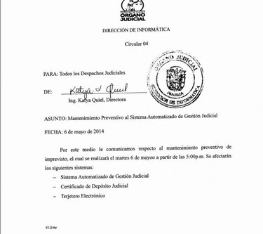 Mantenimiento 'imprevisto' en sistemas informáticos del Órgano Judicial