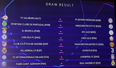 PSG-Real Madrid, duelo estrella de octavos tras repetición del sorteo de Champions