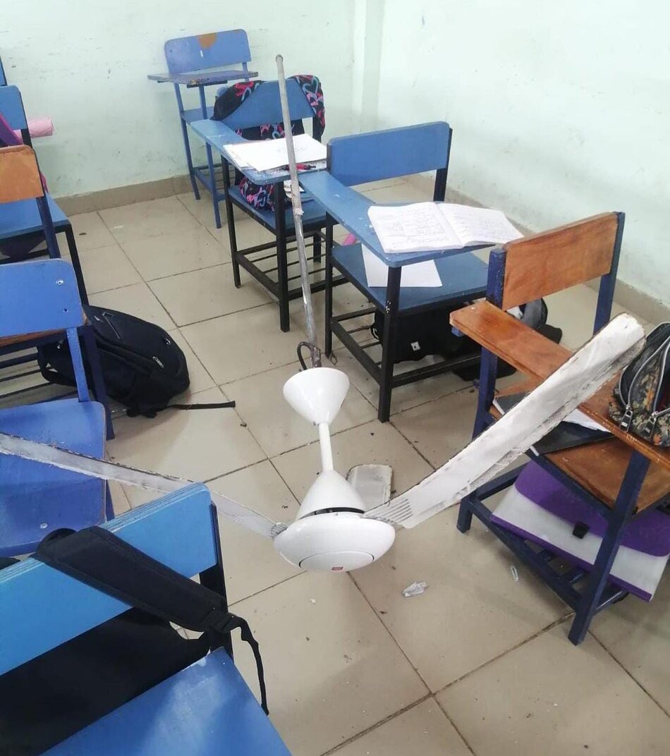 Una maestra y varios estudiantes de la escuela Stella Sierra resultan heridos tras el desprendimiento de un abanico