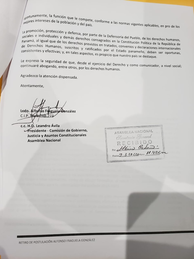 Alfonso Fraguela renuncia a sus aspiraciones al cargo de Defensor del Pueblo