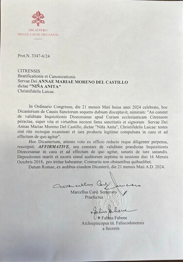 Continúa el proceso para declarar venerable a la panameña Anita Moreno, un paso previo a la beatificación