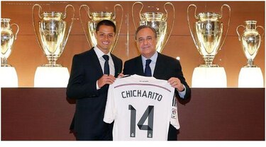 'Chicharito' aterriza en el Bernabéu tras anotar 59 goles con el Manchester
