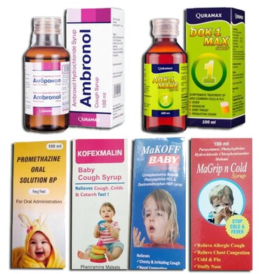 Los seis jarabes infantiles contaminados con dietilenglicol y etilenglicol