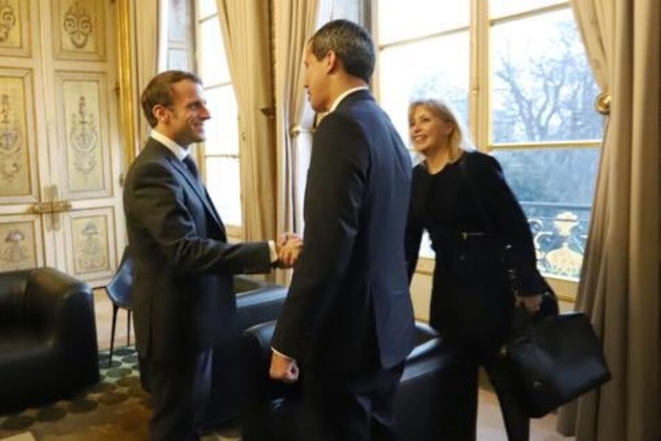 El presidente Macron recibió a Guaidó este viernes en París