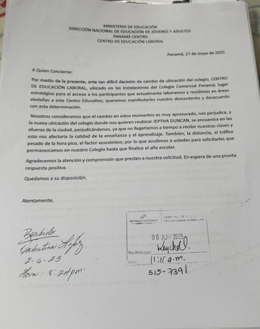 Docentes denuncian traslado sin resolución oficial de centro nocturno en Pueblo Nuevo