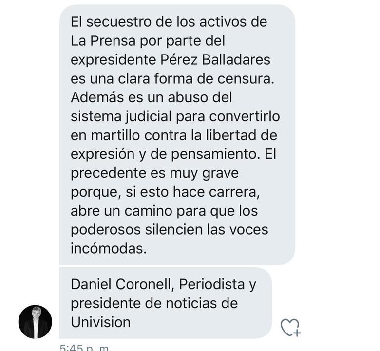 Repudio a nivel internacional por secuestro de Pérez Balladares a ‘La Prensa’ 