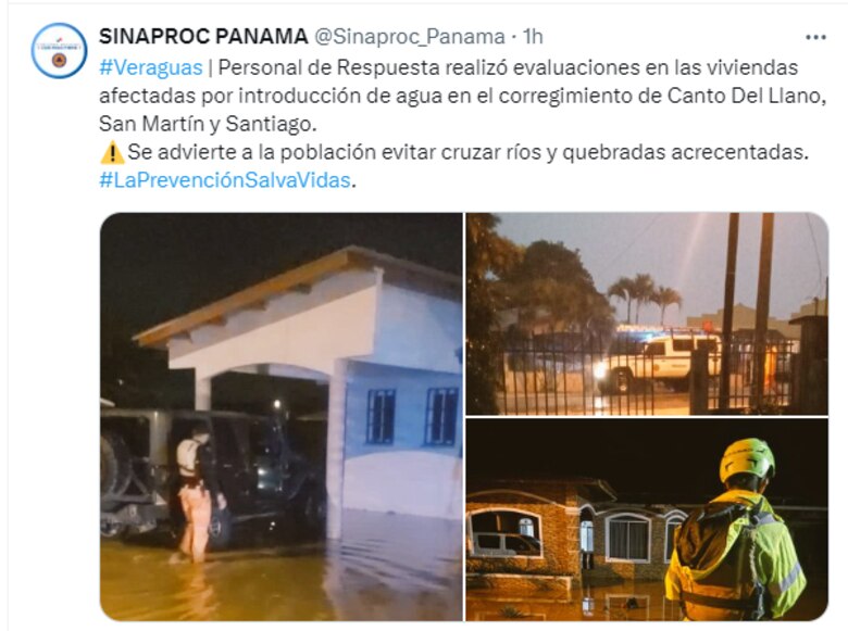 Intensas lluvias causan inundaciones y afectaciones a viviendas en varias zonas del país
