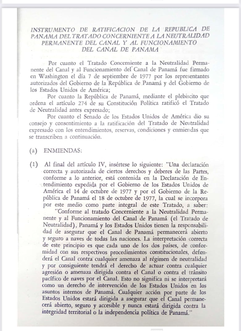 Donald Trump, el Canal de Panamá y lo pactado en el Tratado de Neutralidad