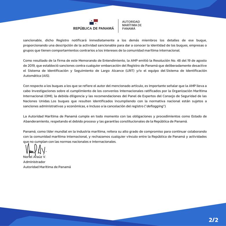 Denuncian la conexión Irán-Panamá en buques petroleros