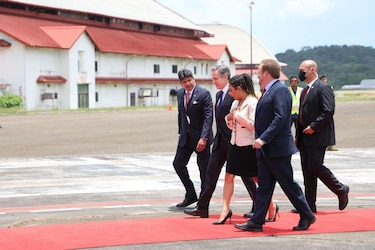Blinken y Mayorkas visitan a Cortizo en la Presidencia y recorren las esclusas de Miraflores