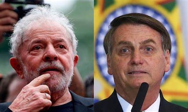 Lula lidera con 47% de intención de voto, frente al 31% de Bolsonaro