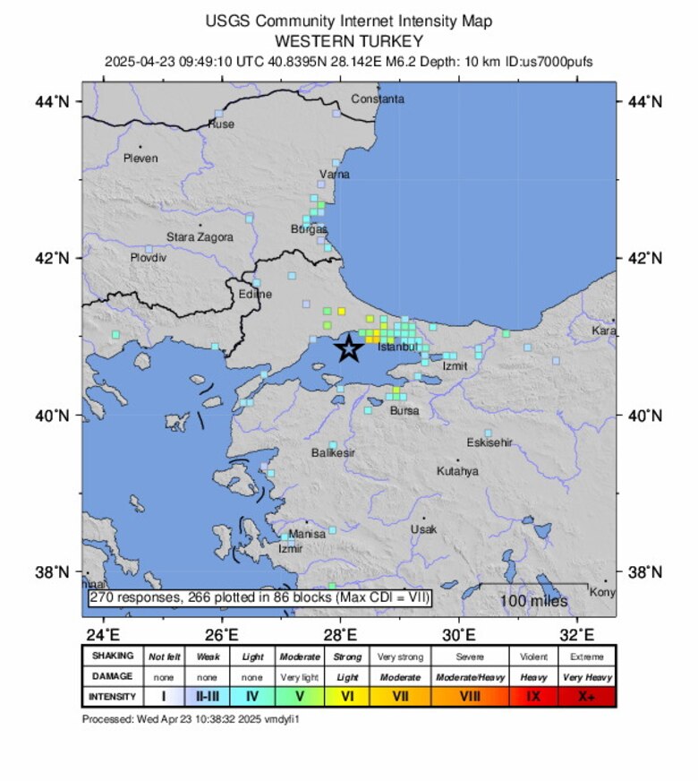 Un terremoto de magnitud 6.2 sacude Estambul sin causar daños