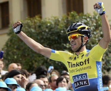 Contador gana primera etapa en Vuelta al País Vasco