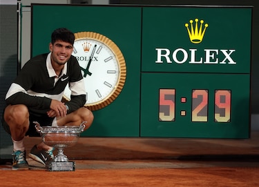 Carlos Alcaraz es baja en Roma y Roland Garros