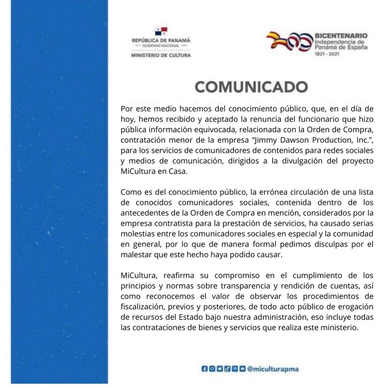 Caso MiCultura: denuncian al ministro Carlos Aguilar; Antai abre investigación y Contraloría emprende auditoría
