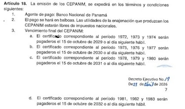 Gobierno reglamenta entrega de Cepanim y define calendario de pagos hasta 2032
