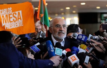 Carlos Mesa denuncia 'fraude' en elecciones de Bolivia