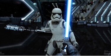 Aplicación de Google convierte el teléfono en una espada láser de 'Star Wars'