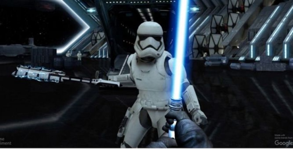 Aplicación de Google convierte el teléfono en una espada láser de 'Star Wars'