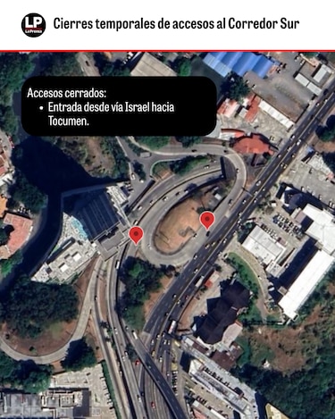Atención: cerrarán temporalmente varios accesos del Corredor Sur este fin de semana