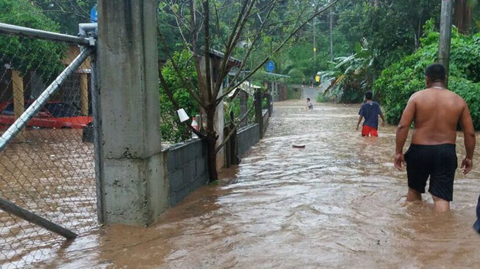 Casas inundadas, deslizamiento de tierra y caída de árboles en Arraiján y Antón