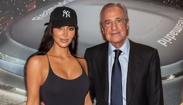 Kim Kardashian disfrutó en el estadio Santiago Bernabéu