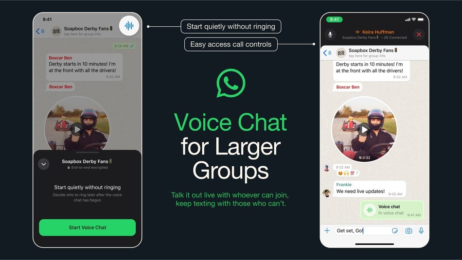 WhatsApp anuncia los chats de voz para los grupos grandes