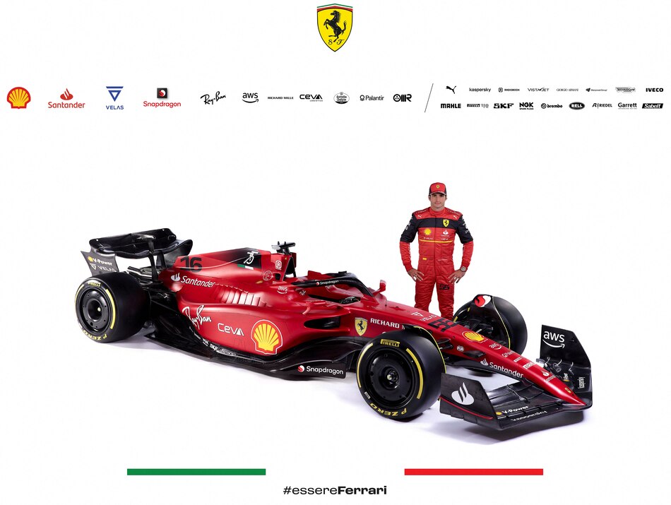 Ferrari presenta el nuevo monoplaza F1-75 de Leclerc y Sainz Jr