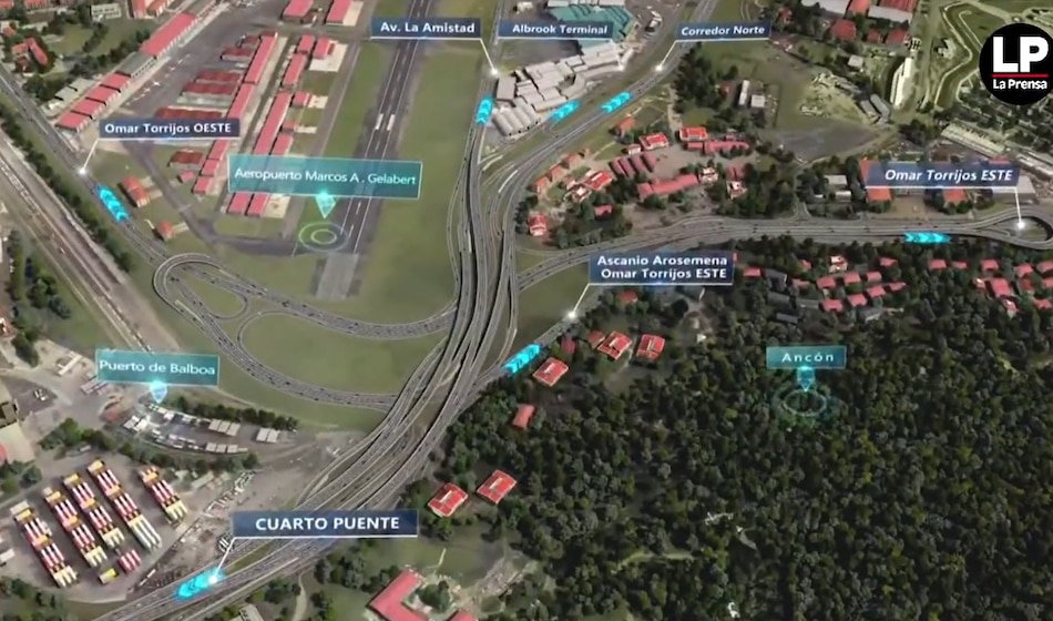 Cuarto Puente sobre el Canal de Panamá: así será el Intercambiador del Este en Albrook