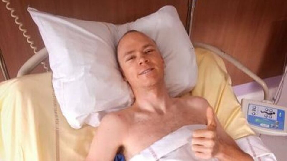 Chris Froome abandonará el hospital de Saint-Etienne 'en los próximos días'
