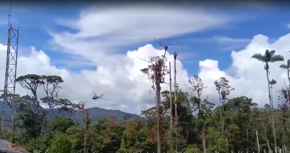 Se accidenta helicóptero del ejército colombiano cerca de la frontera con Panamá; reportan cuatro militares muertos