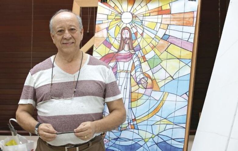 Mural alusivo de la JMJ empieza a tomar forma